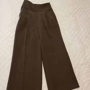 Aritzia Brown Wide-Leg Trousers